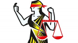 Justizia mit Augenbinde