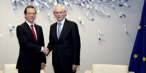 Van Rompuy und der Anti-Korruptionskommissar Algirdas Semeta