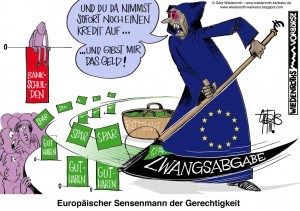 Sparguthaben Zwangsabgabe
