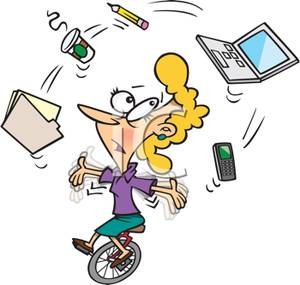 Business Woman Juggling