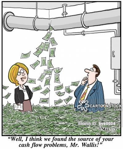 'Well I think we found the source of your cash flow problems, Mr. Wallis!'