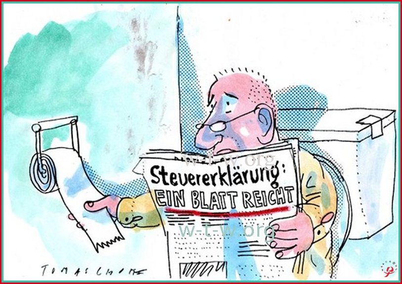 Ein Blatt Steuererklaerung