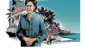 Neelie Kroes war Direktorin einer Firma auf den Bahamas. Illustration: Peter M. Hoffmann (Foto: Peter Hoffmann)