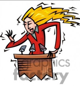 Woman at Podium