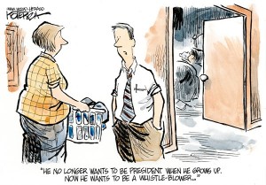 Jeff Koterba cartoon for June 18, 2013 "Whistle Blower"