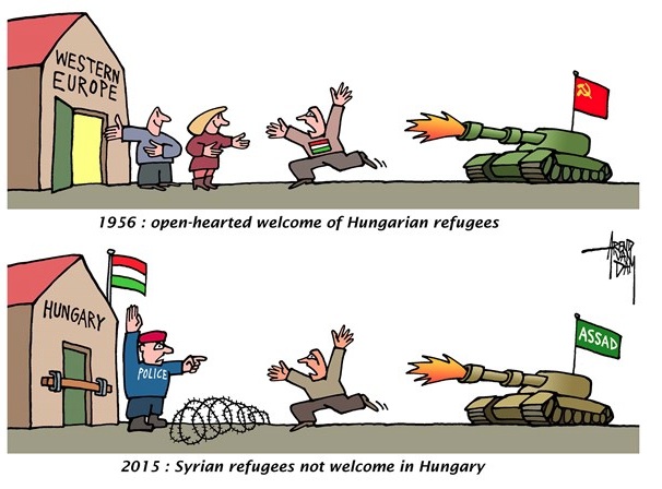 Refugees at Hungarian Border