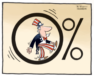 Uncle-Sam-Running-on-Zero-Percent-Interest-Rates-cartoon