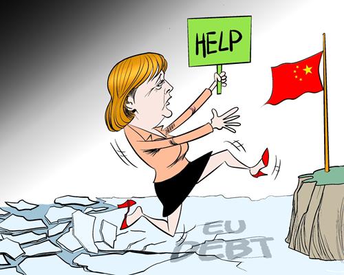 Merkel Running To China China Org Cn Cartoon W T W Org