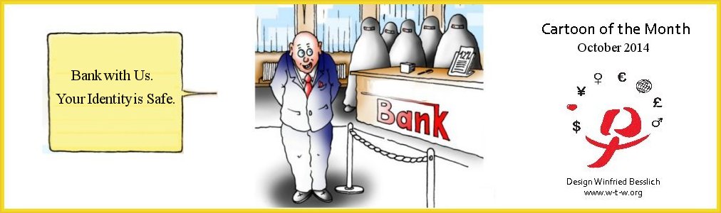 Cartoon of the Month Bank with us
